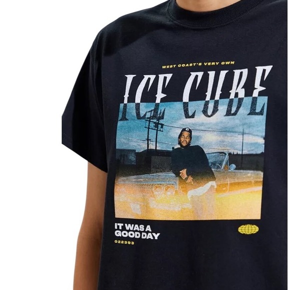 Ice Cube Other - Ice Cube It Was A Good Day Graphic Short Sleeve T-Shirt Black Hip Hop Streetwear
